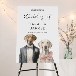 Dogs Bride & Groom Wedding Foam Board