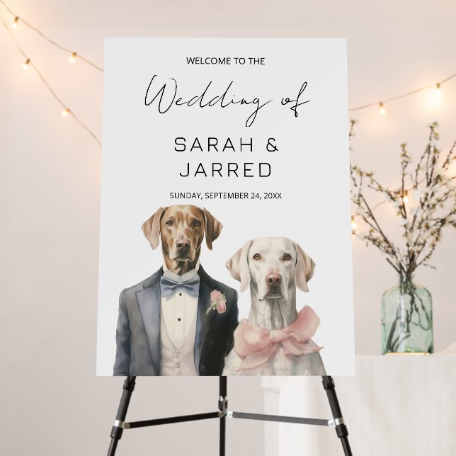Dogs Bride & Groom Wedding Foam Board (In Situ (Stand))