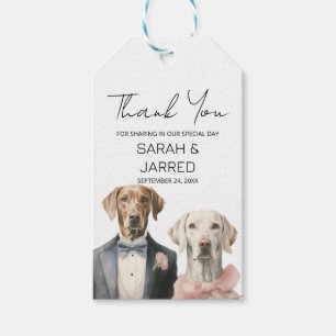 Dogs Bride & Groom Wedding Gift Tags
