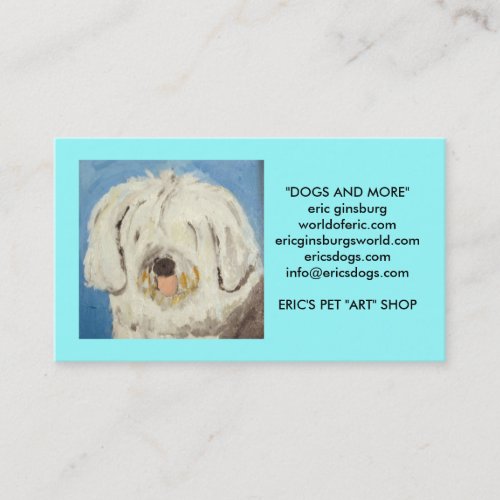 dogs by eric ginsburg business cards