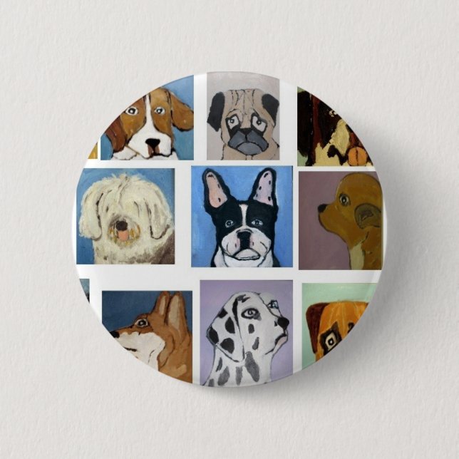 dogs by eric ginsburg button (Front)