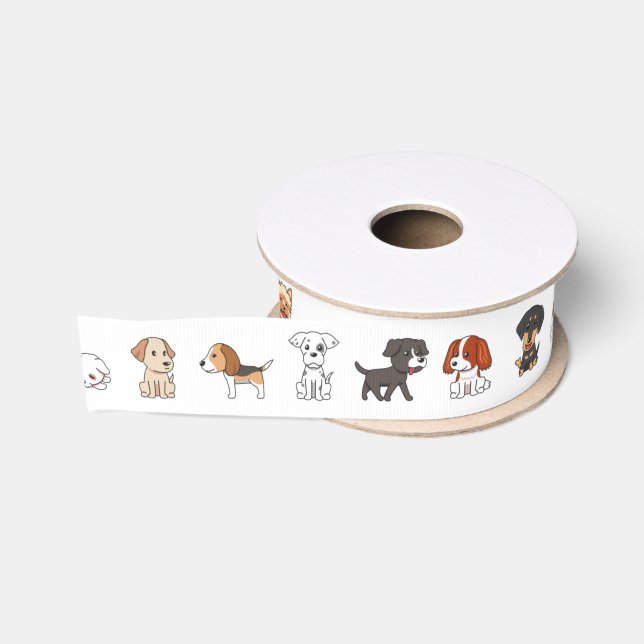 Dogs by the Dozens Grosgrain Ribbon (Spool)