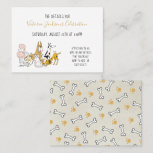 Dogs cats and birds Veterinarian School Details Enclosure Card