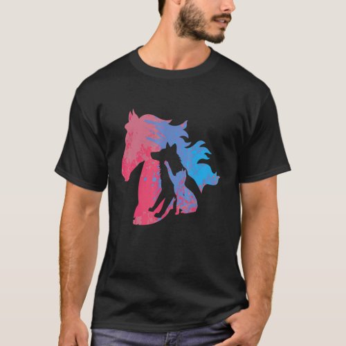 Dogs Cats And Horses Pets For Animal Protection T-Shirt