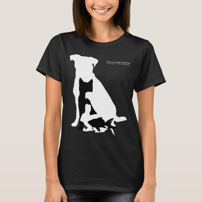 Dogs cats bird fish Services pet veterinary clinic T-Shirt (Front)