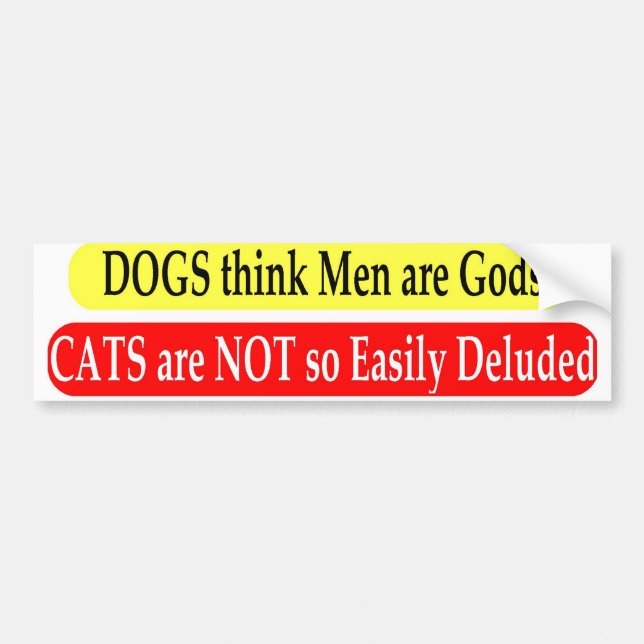 dogs-cats bumper sticker (Front)