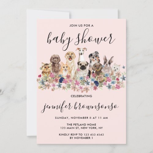 Dogs Cats Pet Family celebration Invitation