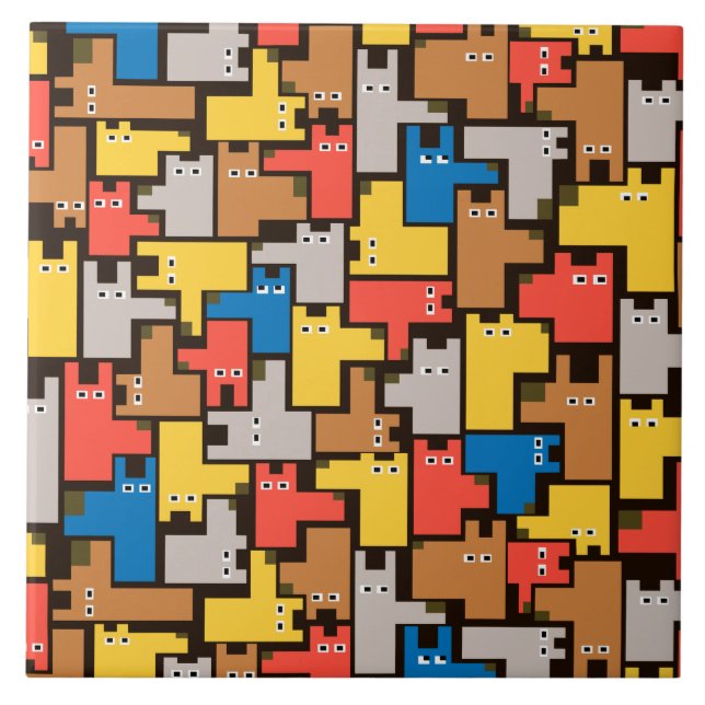 Dogs Ceramic Tile (Front)