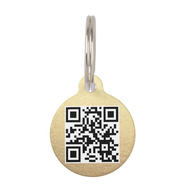 Dogs code qr animal lost pet ID tag (Back)