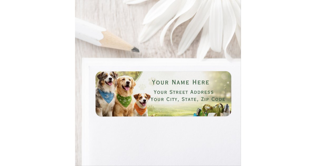 Mailing Labels Dogs Dogs Custom Return Address Label | Zazzle