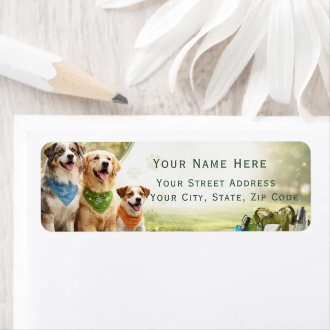 Mailing Labels Dogs Dogs Custom Return Address Label | Zazzle