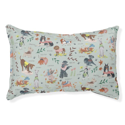 Dogs cute all_over print pet bed