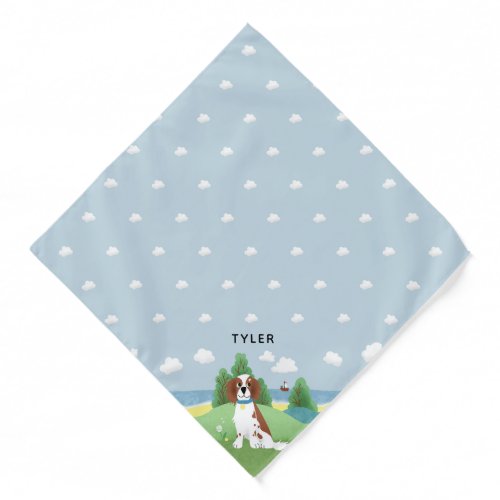 Dogs Cute and Chic Blue Spaniel Pet Bandana