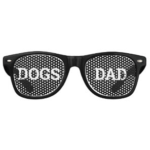 DOGS DAD retro Shades / Fun Party Sunglasses