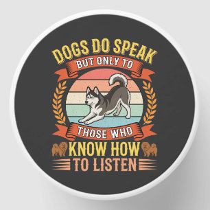 Dogs Do Speak Vintage Dog Lover Quote Mini Candle Favors