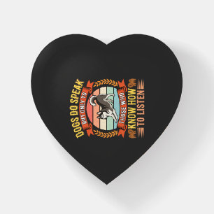 Dogs Do Speak Vintage Dog Lover Quote Paperweight