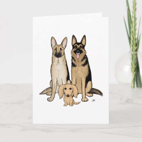 Dogs Family Portrait Card