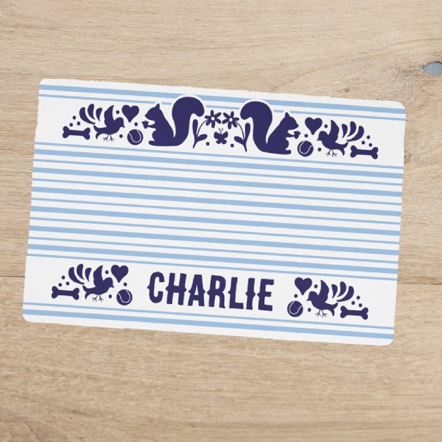 Dog's Favorite Things Blue Placemat (Creator Uploaded)