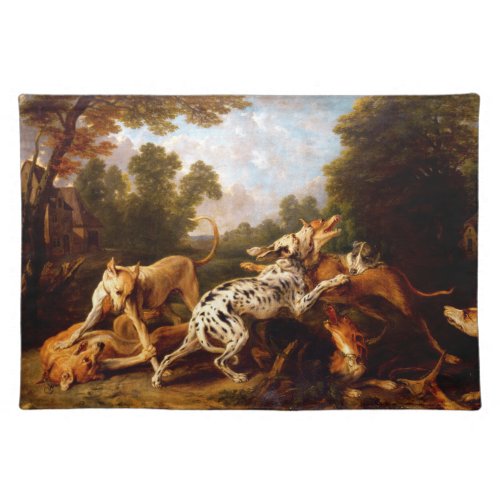 Dogs Fighting by Frans Snyders Cloth Placemat