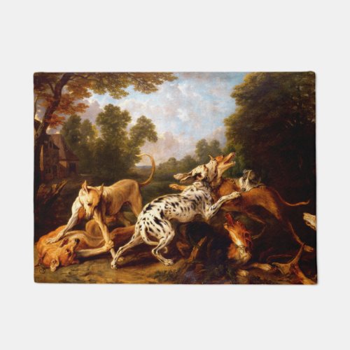Dogs Fighting by Frans Snyders Doormat
