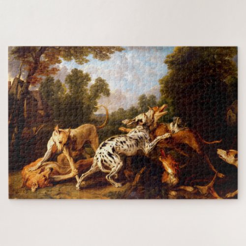 Dogs Fighting by Frans Snyders Jigsaw Puzzle