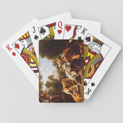 Dogs Fighting by Frans Snyders Playing Cards