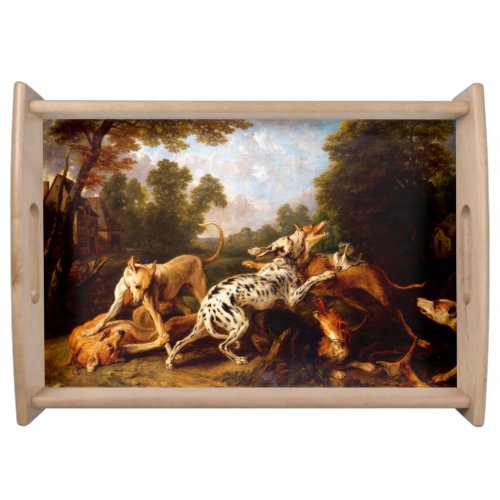 Dogs Fighting by Frans Snyders Serving Tray