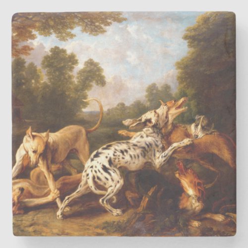 Dogs Fighting by Frans Snyders Stone Coaster