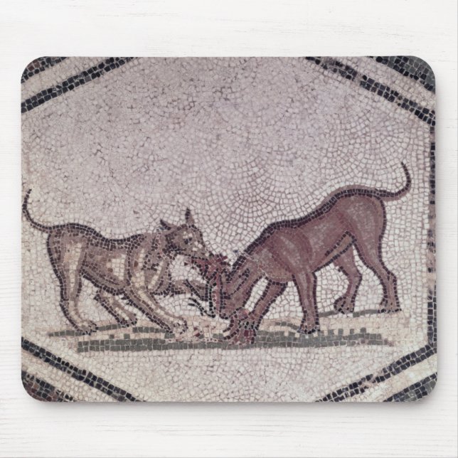 Dogs Fighting for a Bird, Roman, 2nd-3rd century ( Mouse Pad (Front)
