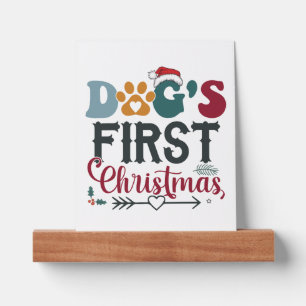 Dog's First Christmas Picture Ledge