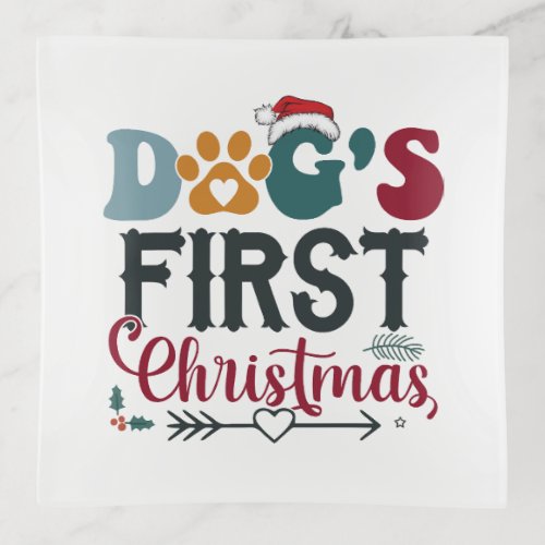 Dogs First Christmas Trinket Tray