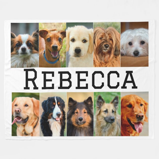 Dogs  fleece blanket (Front (Horizontal))