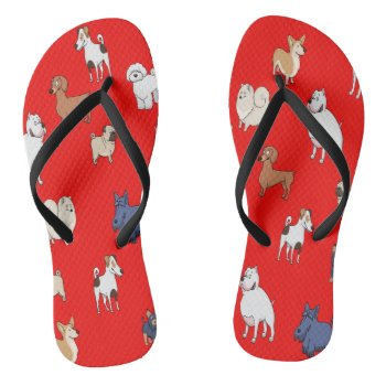 Dogs Flip Flop by PugWiggles at Zazzle