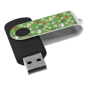 Dogs & Flowers USB Flash Drive
