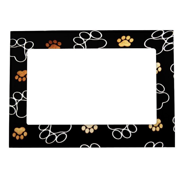 Dogs footsteps patterns magnetic frame (Front)