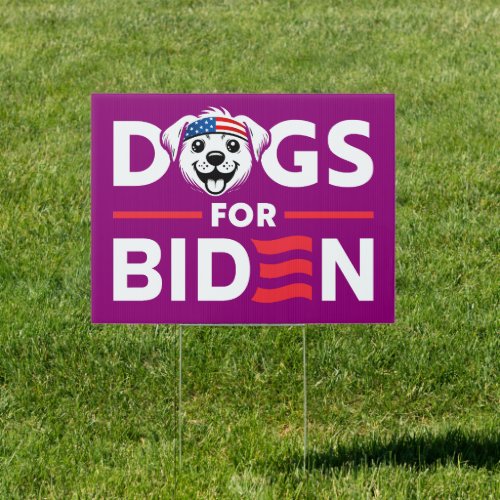 Dogs for Biden 2024 election Sign