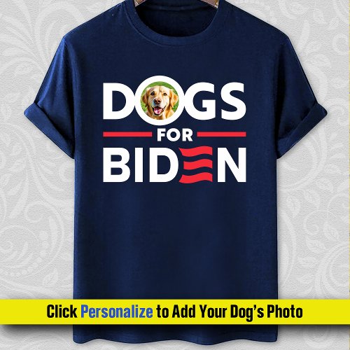 Dogs for Biden 2024 personalized dog lover T_Shirt
