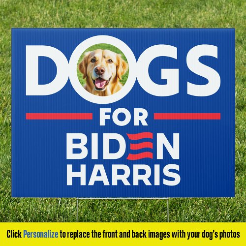 Dogs for Biden Harris 2024 personalized dog lover Sign