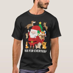 Dogs For Everybody Funny Cute Winter Christmas Gif T-Shirt