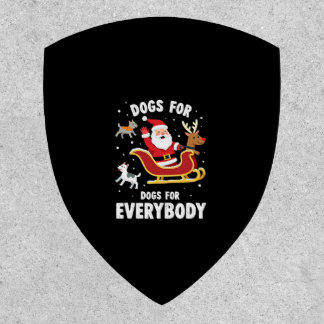 Dogs For Everybody Santa Funny Christmas Xmas (1) Patch