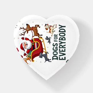 Dogs For Everybody Santa Funny Christmas Xmas (2) Paperweight
