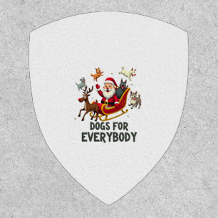 Dogs For Everybody Santa Funny Christmas Xmas (3) Patch