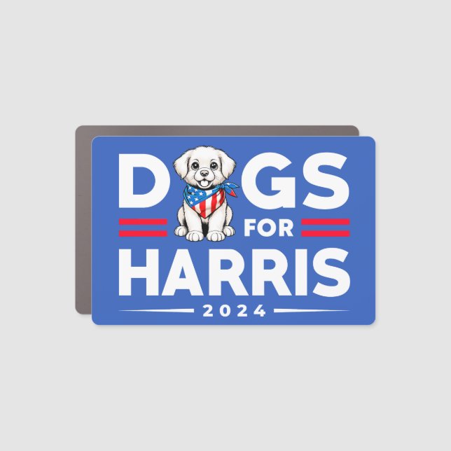 Dogs For Harris 2024 election Dog lovers  Car Magnet (Front)
