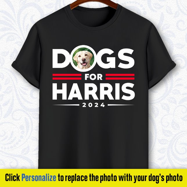 Dogs for Harris 2024 Personalized dog photo T-Shirt (Creator Uploaded)