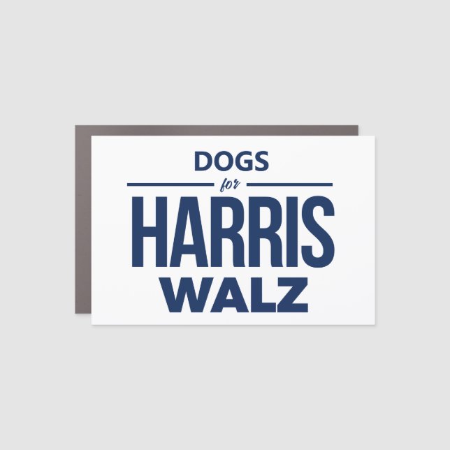 Dogs for Harris Walz Car Magnet (Front)
