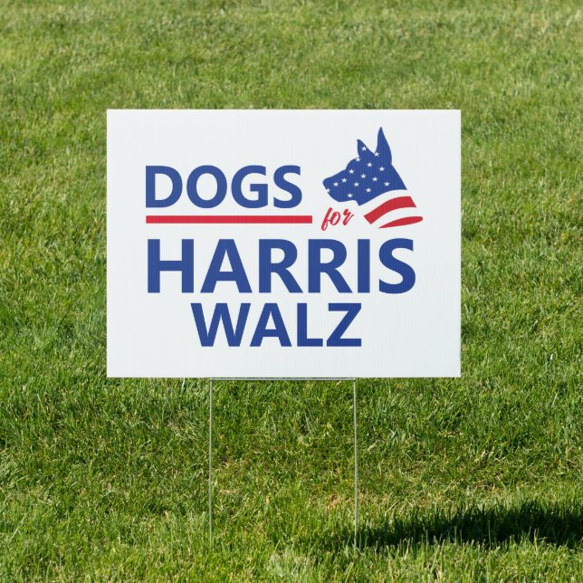 Dogs for Harris Walz Sign (Insitu)