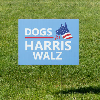 Dogs for Harris Walz Sign