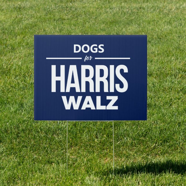 Dogs for Harris Walz Sign (Insitu)