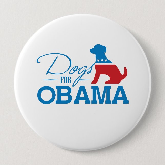 DOGS FOR OBAMA - -.png Button (Front)