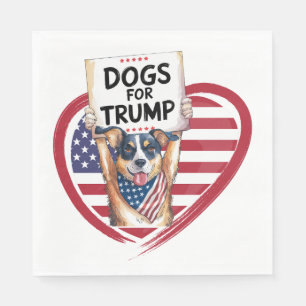 Dogs for Trump: Paw-litical Patriots Napkins